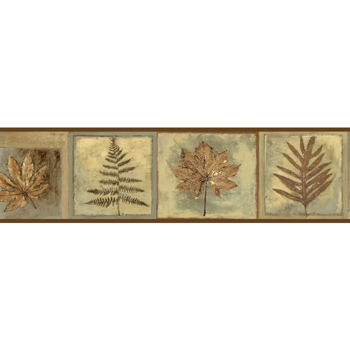 Fringe Sand Fern Leaf Portrait Wallpaper Border Chesapeake BBC35604B