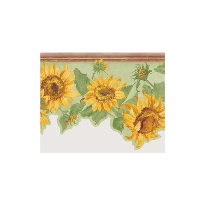 Die Cut Brown Sunflower Wallpaper Border