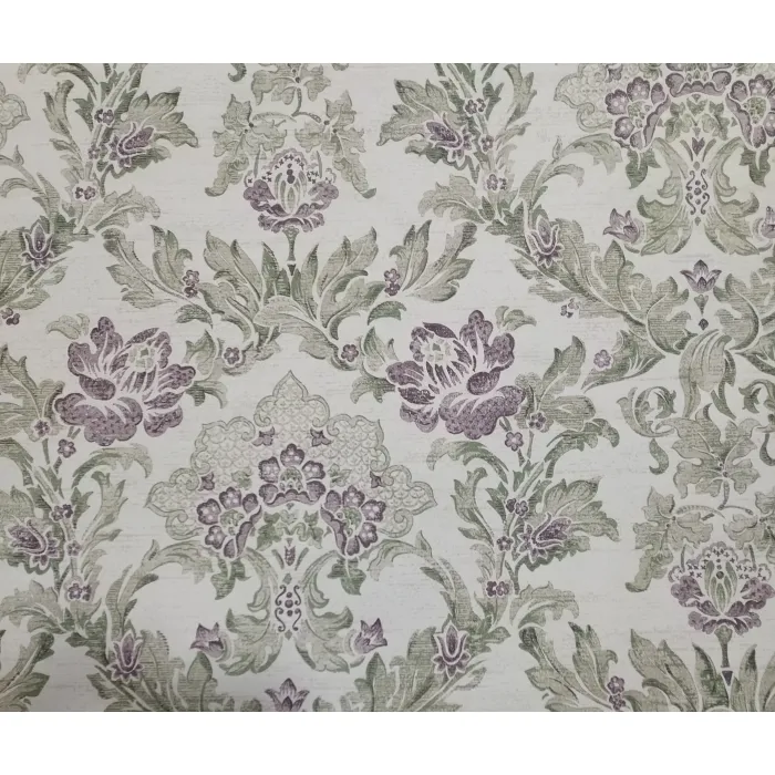 Distressed Purple Flower Artwork Wallpaper - S.A. Maxwell Co. Wallcoverings