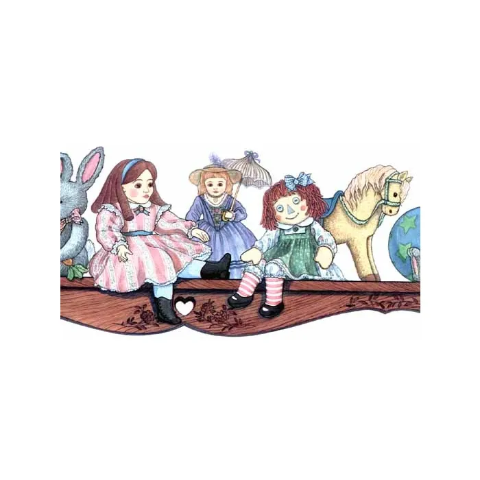 Doll Shelf Wallpaper Border