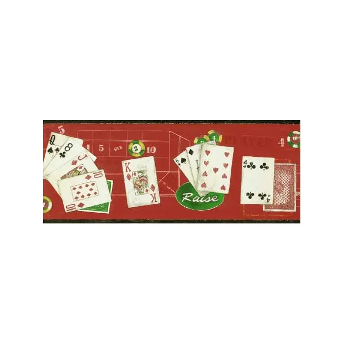 Red Poker Table Wallpaper Border