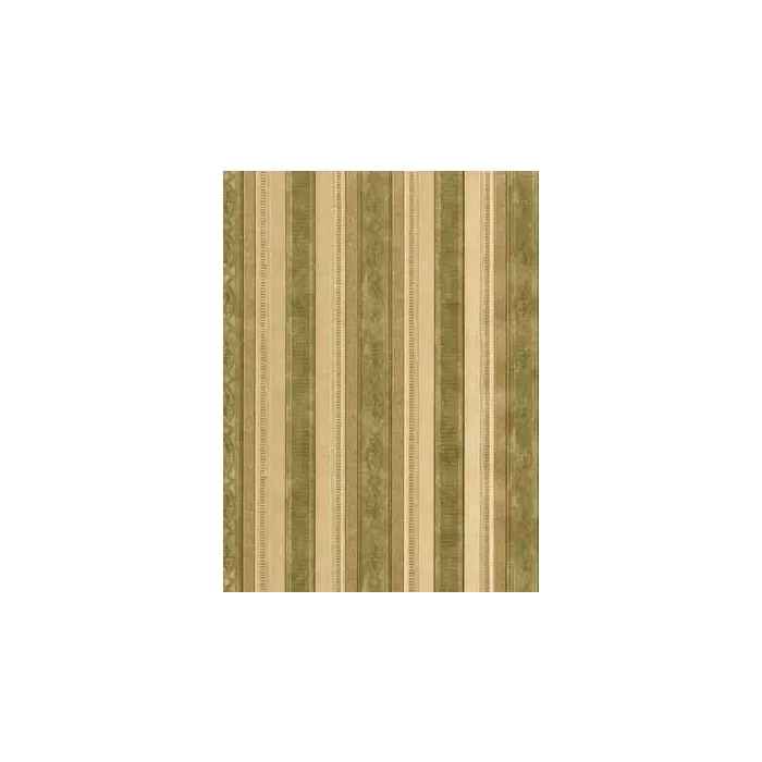 Sage and Gold Strip Wallpaper