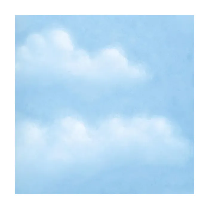 Madeira Blue Puffy Clouds Wallpaper Sidewall Chesapeake DLR47076