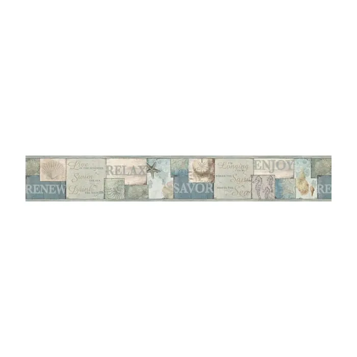 Sagamore Blue Cape Cod wallpaper border Chesapeake DLR53511B