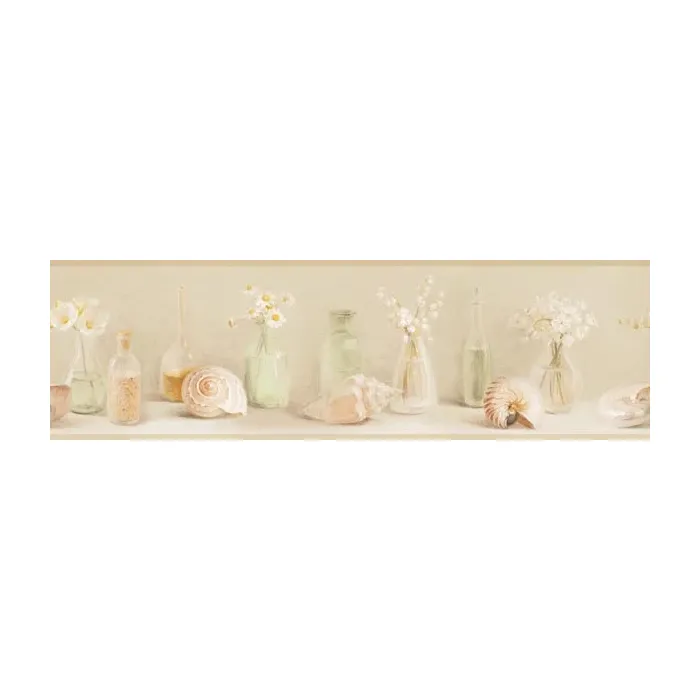 Cahoon Beige Sea Glass wallpaper border Chesapeake DLR53602B
