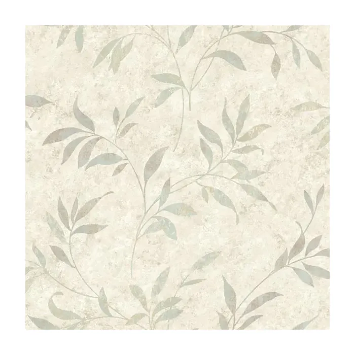 Sanibel Grey Leaf Trail Wallpaper Sidewall Chesapeake DLR54511