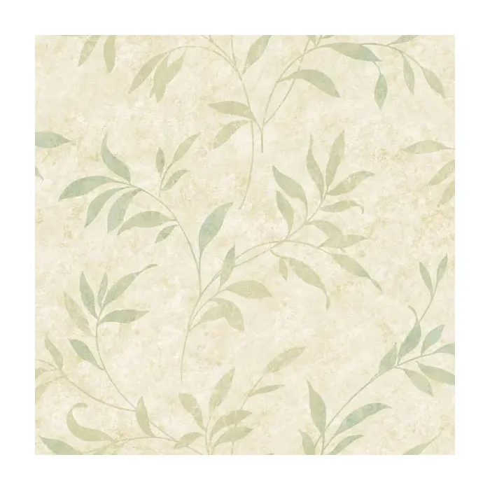 Sanibel Beige Leaf Trail Wallpaper Sidewall Chesapeake DLR54512