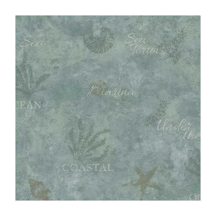 Marina Teal Scenic Seaside Wallpaper Sidewall Chesapeake DLR54571