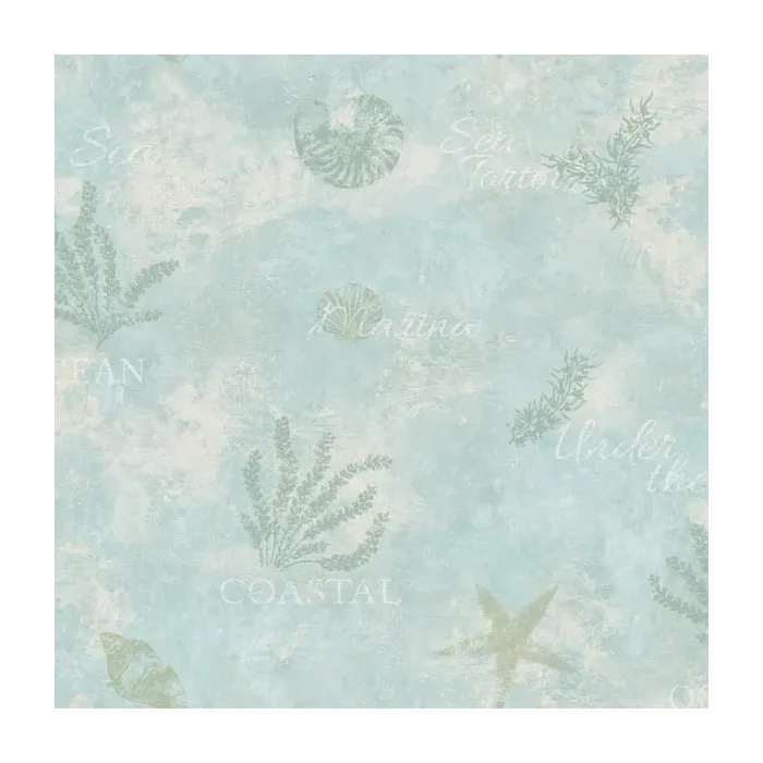 Marina Aqua Scenic Seaside Wallpaper Sidewall Chesapeake DLR54573
