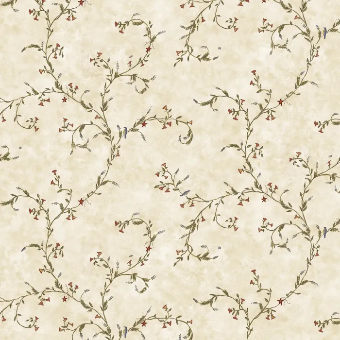 Neutral Lavendar Trail Wallpaper Sidewall Chesapeake FFR09042