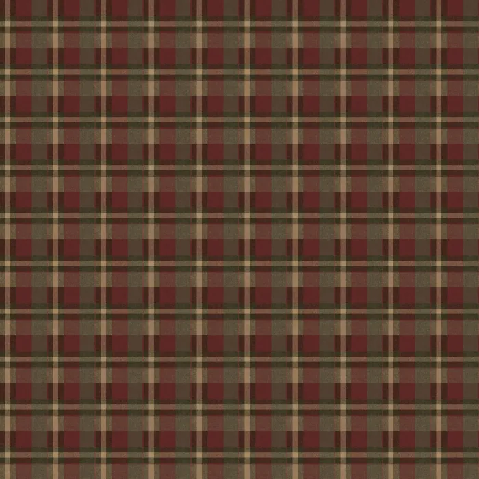 Red Heritage Plaid Wallpaper Sidewall Chesapeake FFR09161