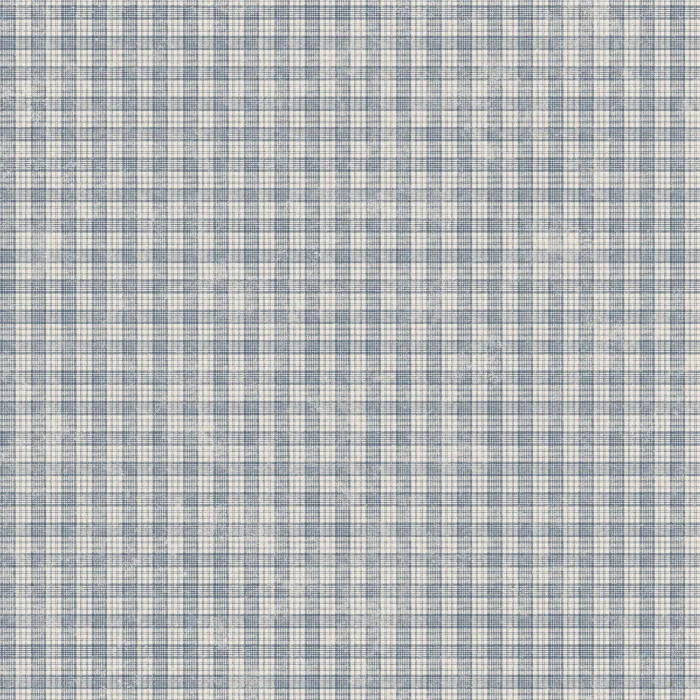 Blue Cottage Plaid Wallpaper Sidewall Chesapeake FFR66303