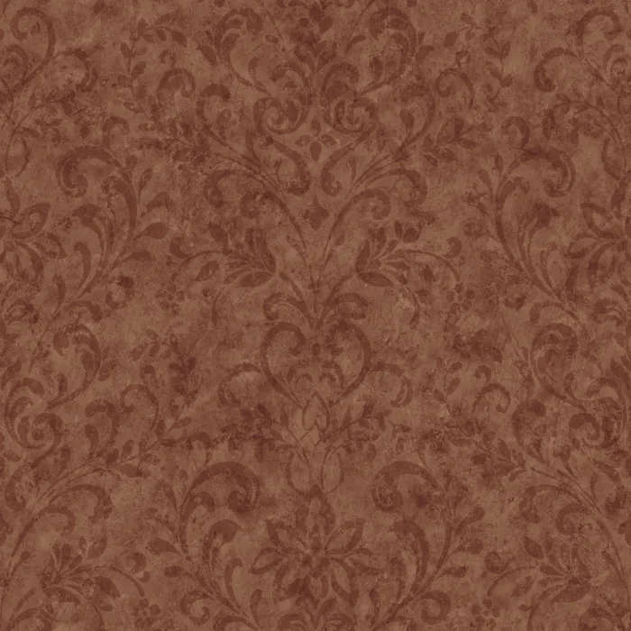 Red Country Damask Wallpaper Sidewall Chesapeake FFR66342