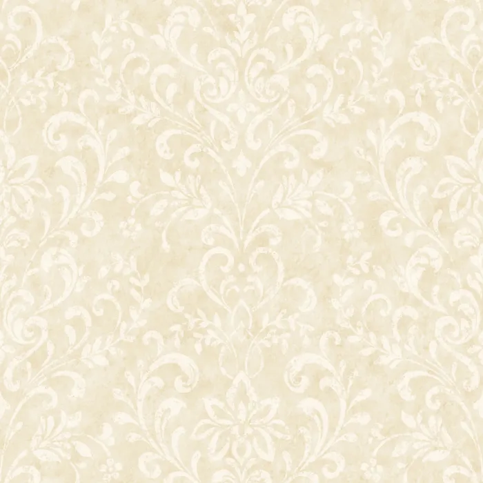 Cream Country Damask Wallpaper Sidewall Chesapeake FFR66344
