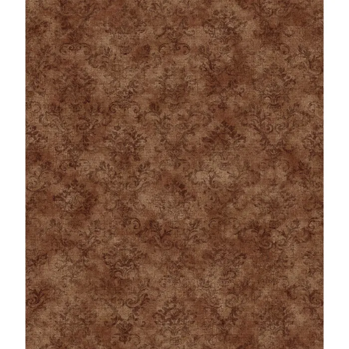 Red Stencil Damask Wallpaper Sidewall Chesapeake FFR66351