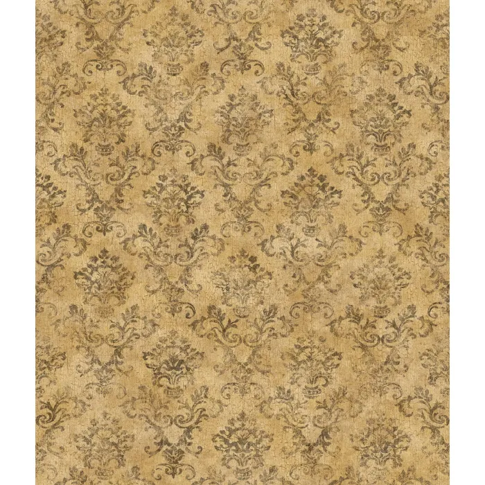 Neutrals Stencil Damask Wallpaper Sidewall Chesapeake FFR66352