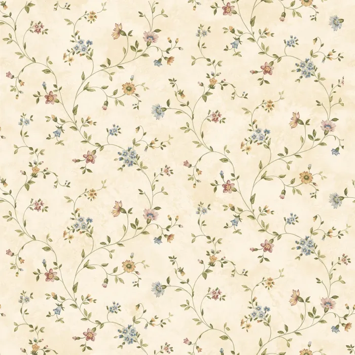 Neutrals Antique Floral Vine Wallpaper Sidewall Chesapeake FFR66361