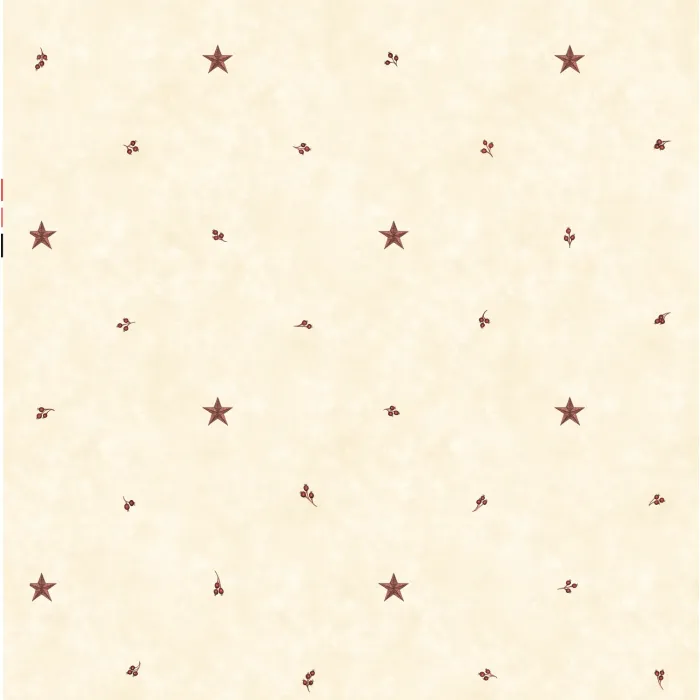Ross Rose Star Sprig Toss Wallpaper Sidewall Chesapeake PUR090610