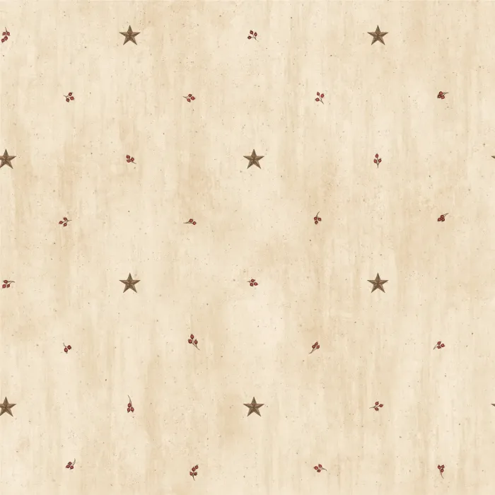 Ross Sand Star Sprig Toss Wallpaper Sidewall Chesapeake PUR09068