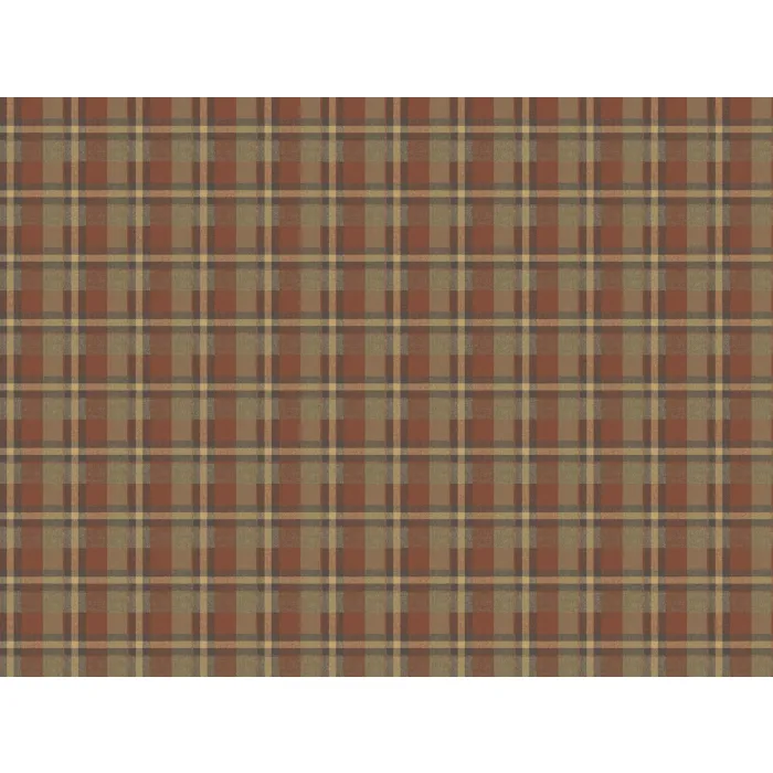 Sonny Red Heritage Tartan Wallpaper Sidewall Chesapeake PUR09163