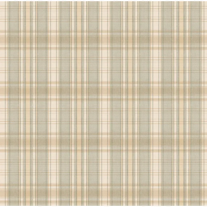 Sunny Cream Tartan Wallpaper Sidewall Chesapeake PUR130417