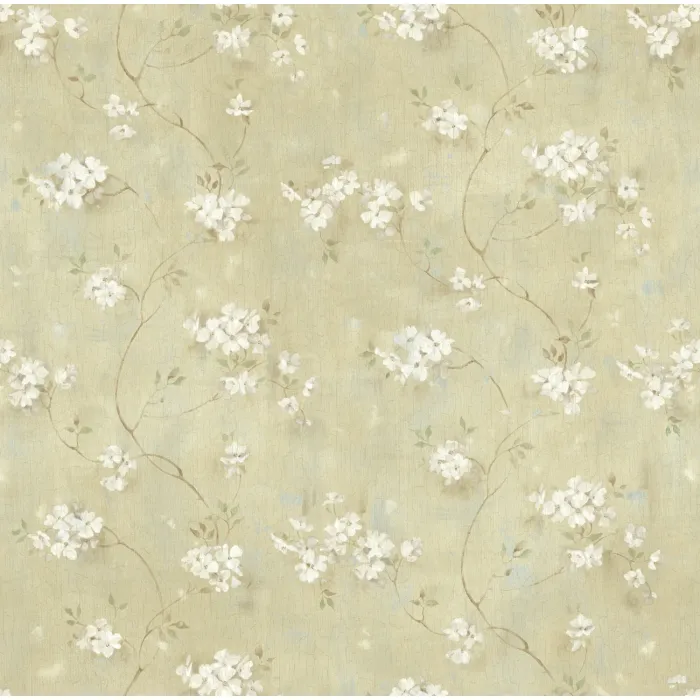 Braham Green Country Floral Scroll Wallpaper Sidewall Chesapeake PUR44103