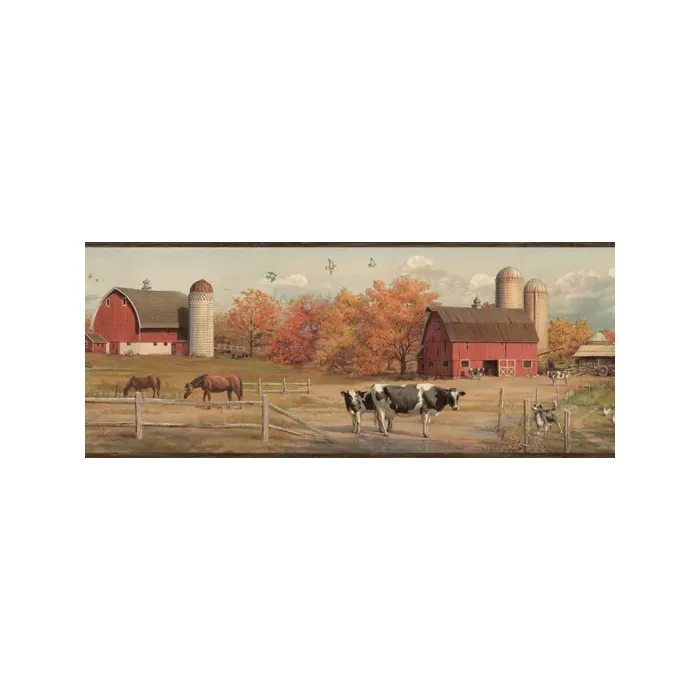 Jethro Black American Farmer Portrait Wallpaper Border Chesapeake PUR48432B