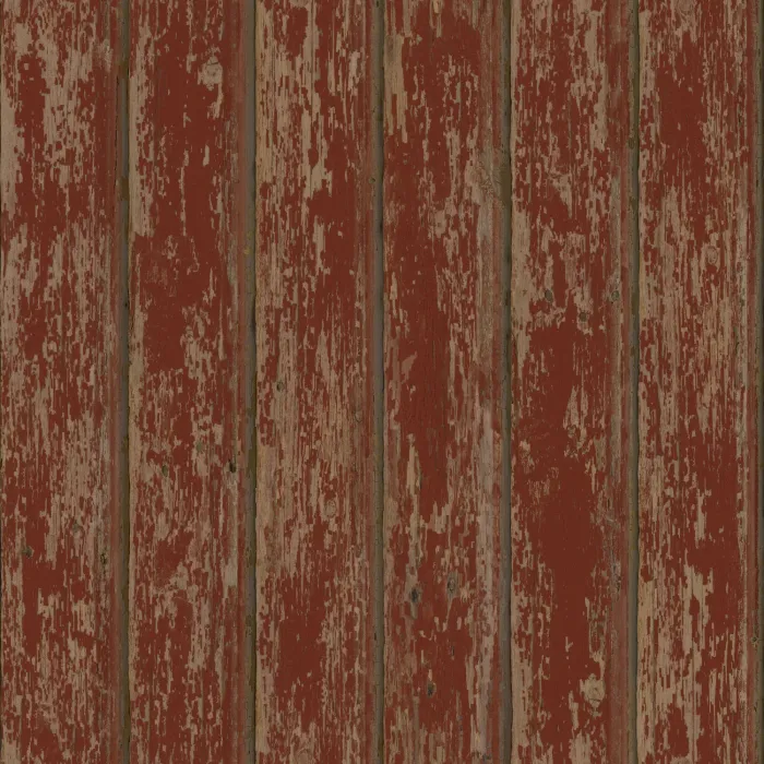 Brax Red Faux Weathered Clapboards Wallpaper Sidewall Chesapeake PUR66103