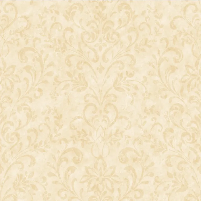 Phillip Cream Country Damask Wallpaper Sidewall Chesapeake PUR66345