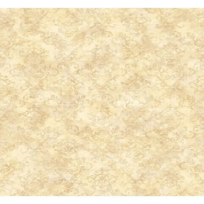 Evie Yellow Country Stencil Damask Wallpaper Sidewall Chesapeake PUR66358