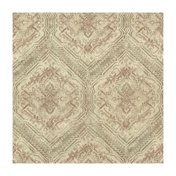 Hocking Hills Dark Red Navajo Medallion Wallpaper Sidewall Chesapeake TLL01361