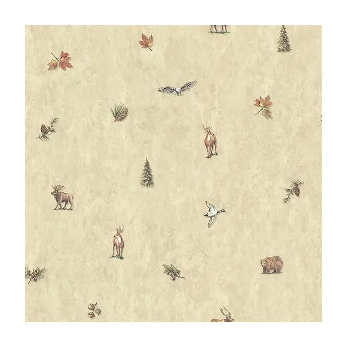 Hiram Neutral Animal Toss Wallpaper Sidewall Chesapeake TLL01451