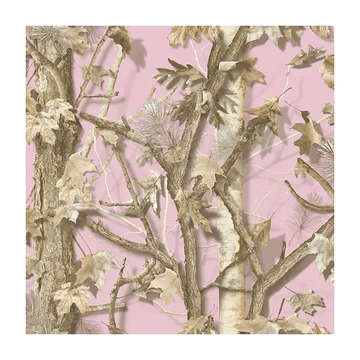 Sawgrass Pink Camo Forest Wallpaper Sidewall Chesapeake TLL01463