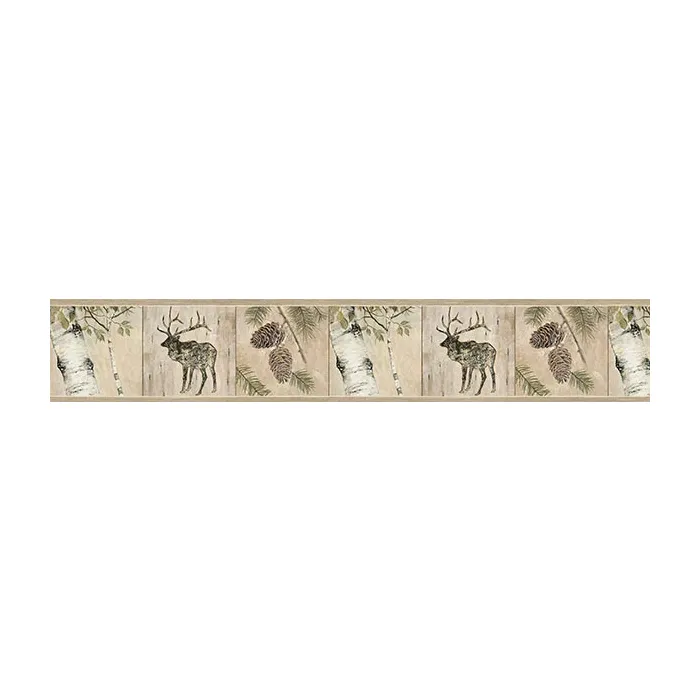 Tarpon Birch Birch River Wallpaper Border Chesapeake TLL01501B