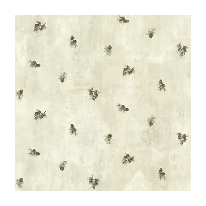 Brantley Grey Pinecone Toss Wallpaper Sidewall Chesapeake TLL49468