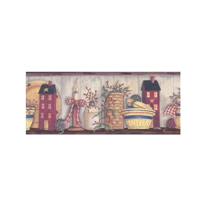 Country Cupboard Wallpaper Border AAI08033B- 2 left