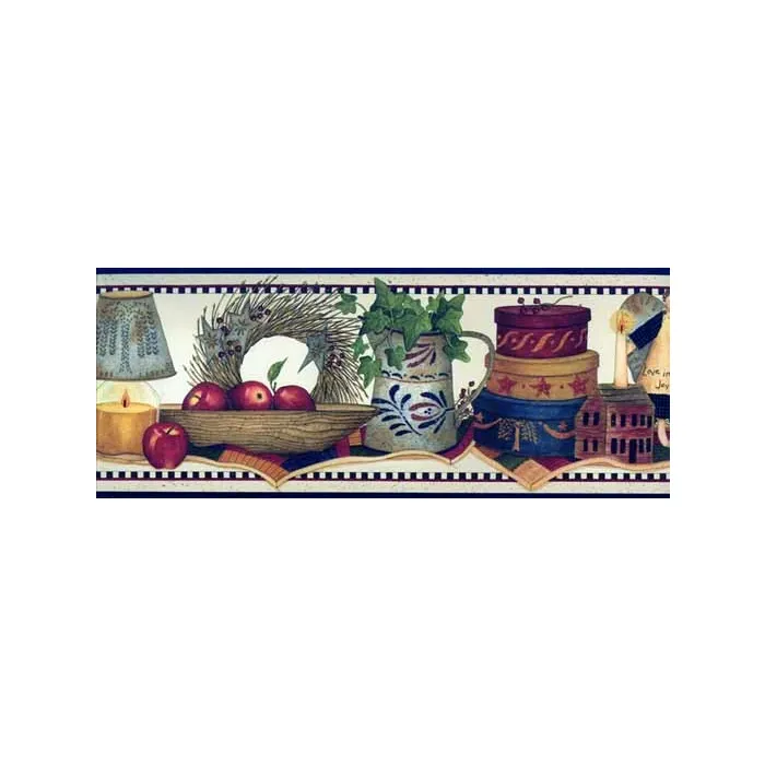 Punched Tin Still Life Wallpaper Border
