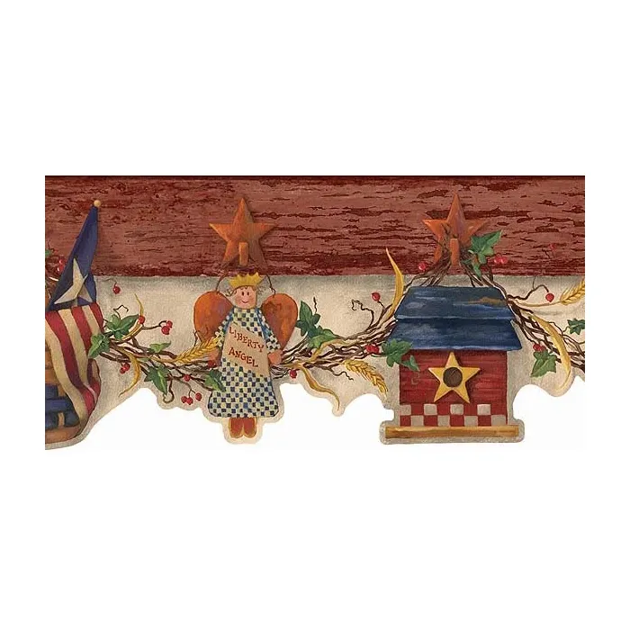 Patriotic Liberty Angel Wallpaper Border - Chesapeake