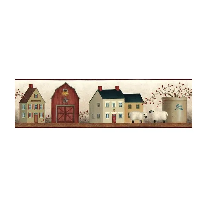 Country Shelf Wallpaper Border - Chesapeake Wallcoverings