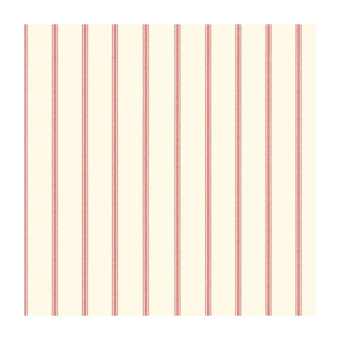 Ticking Stripe Wallpaper Red, Cream Norwall Wallcovering AB27619