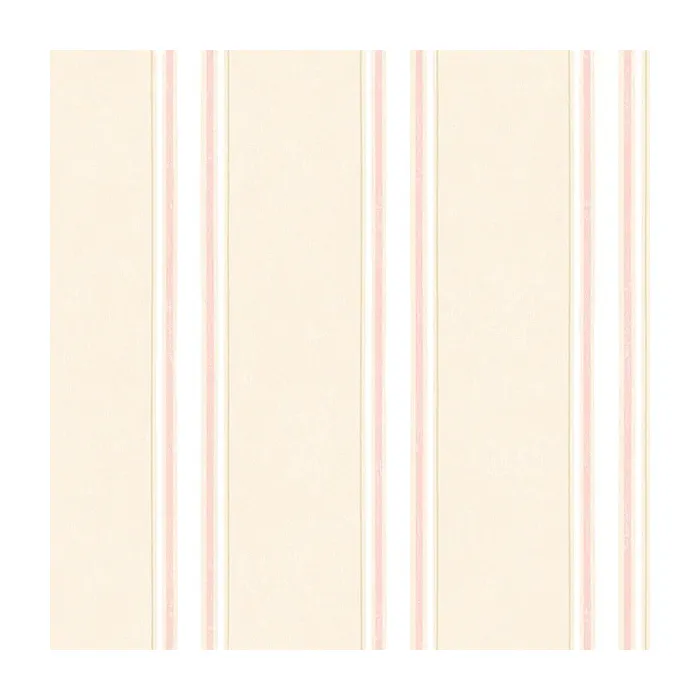 Shabby Stripe Wallpaper Cream, Pink, Light Green Norwall Wallcovering AB27638
