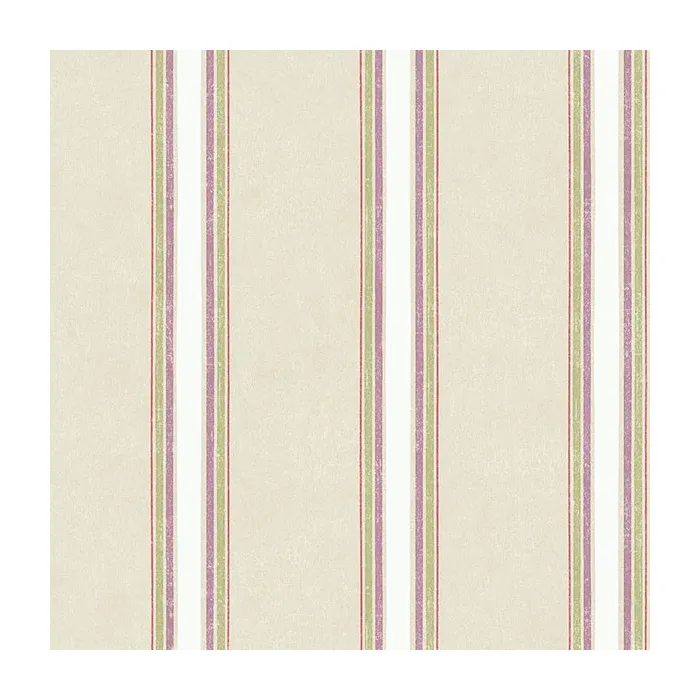 Shabby Stripe Wallpaper Taupe, Purple, Green Norwall Wallcovering AB42412