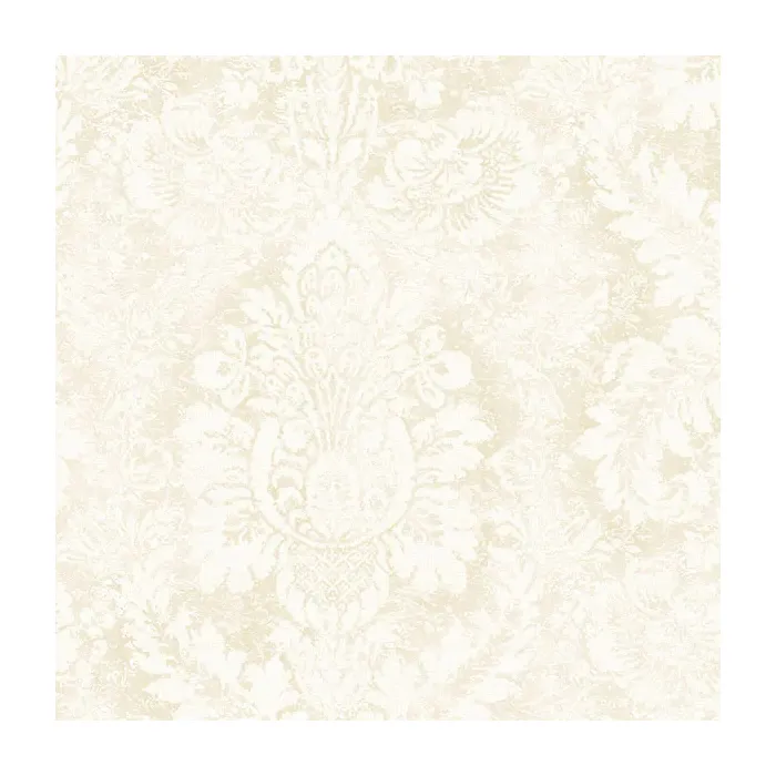 Valentine Damask Wallpaper Cream Norwall Wallcovering AB42427