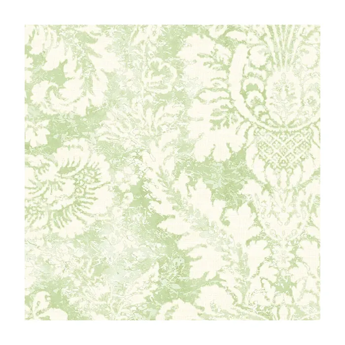 Valentine Damask Wallpaper Cream, Green Norwall Wallcovering AB42428