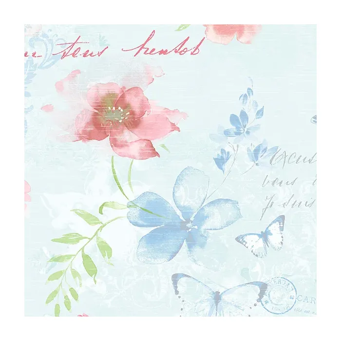 Memento Wallpaper Blue, Pink Norwall Wallcovering AB42433