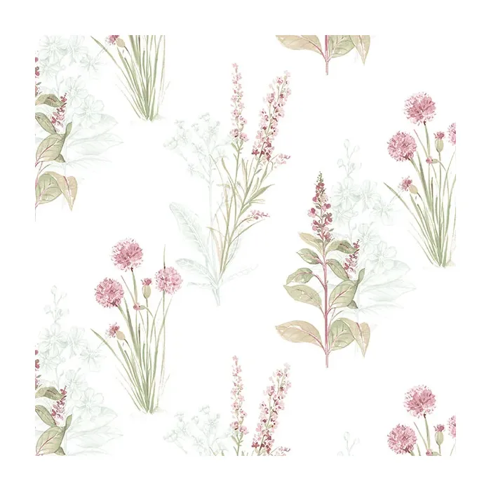 Flora Wallpaper Teal, Pink Norwall Wallcovering AB42442