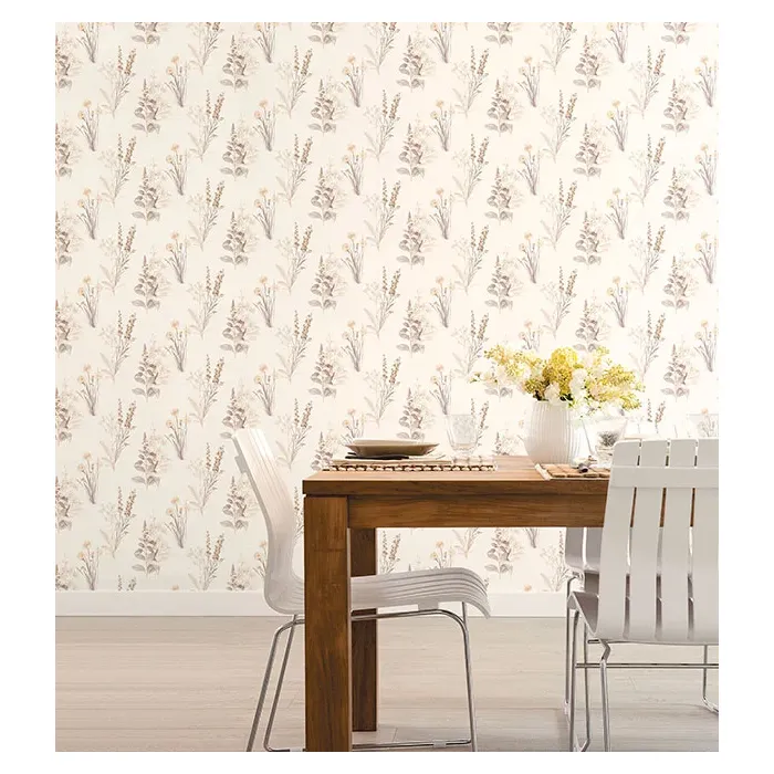 Flora Wallpaper Beige, Grey Norwall Wallcovering AB42446