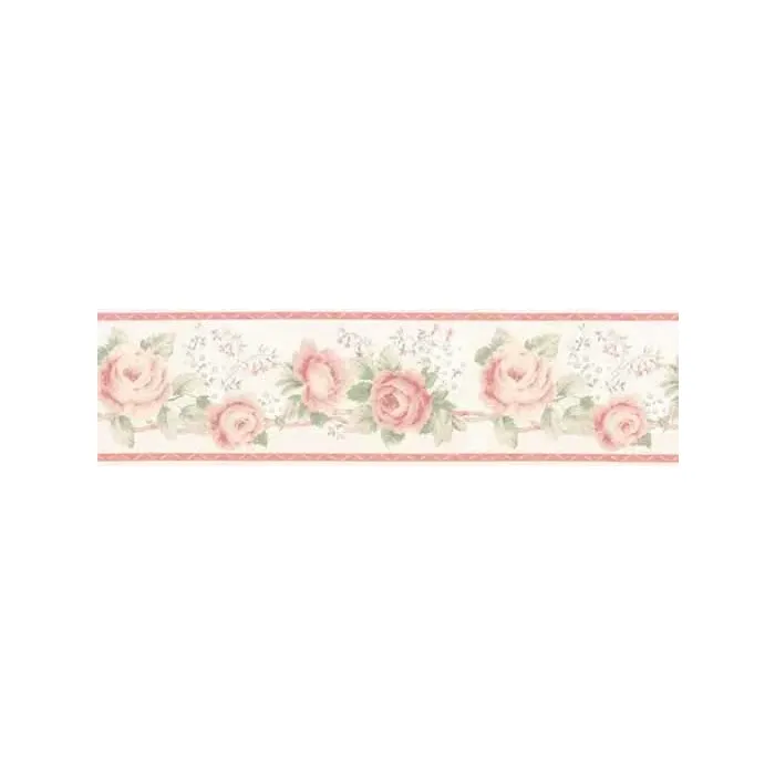 Pink Rose Wallpaper Border