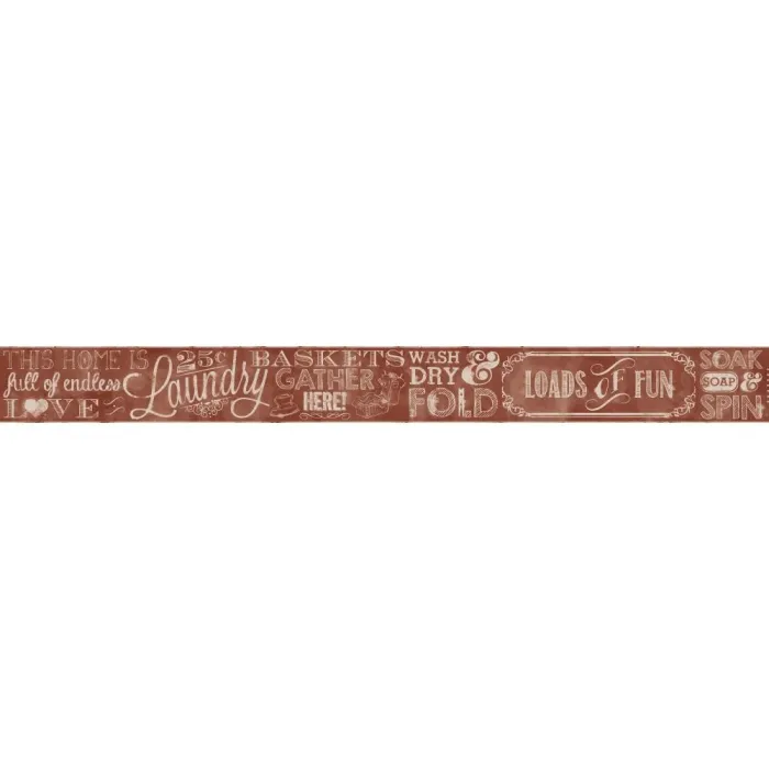 Country Keepsakes Laundry Chalkboard Border Wallpaper