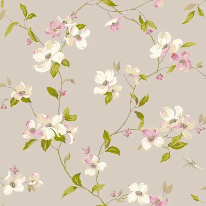 Ashford House Blooms Dogwood Wallpaper